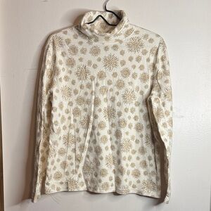 Holiday Editions Cream and Silver Sweater